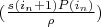 $(\frac{s (i_n+1) P(i_n)}{\rho})$