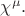 $\chi^\mu.$
