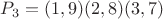 $P_3 = (1,9)(2,8)(3,7)$
