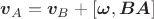 $$\boldsymbol v_A=\boldsymbol v_B+[\boldsymbol\omega,\boldsymbol {BA}]$$