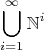 $$\bigcup_{i=1}^\infty \mathbb{N}^i$$