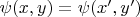 $\psi(x,y)=\psi(x',y')$