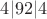 $4|92|4$