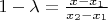$1-\lambda=\frac{x-x_1}{x_2-x_1}$