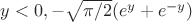 $y<0,-\sqrt{\pi/2}(e^{y}+e^{-y})$