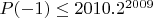 $ P(-1)  \leq 2010. 2^{2009}$