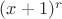 $(x+1)^r$