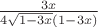 $\frac{3x}{4\sqrt{1-3x}{(1-3x)}}$ $\frac{3x}{4\sqrt{1-3x}{(1-3x)}}$
