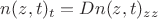 $n(z,t)_t=Dn(z,t)_z_z$