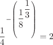 $${\dfrac14}^{-\left({\dfrac{1}{8}}^{\dfrac13}\right)}=2$$