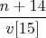 $\dfrac{n+14}{v[15]}$