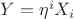 $Y = \eta^i X_i$