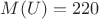 $M(U)=220В$