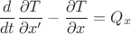 $$\frac{d}{dt}\frac{\partial T}{\partial x'}-\frac{\partial T}{\partial x}=Q_x$$