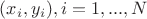 $(x_i,y_i), i=1,...,N$