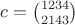 $c=\binom{1234}{2143}$
