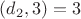 $(d_2, 3) = 3$