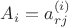 $A_i=a_{rj}^{(i)}$