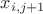 $x_{i,j+1}$