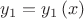 $\[{y_1} = {y_1}\left( x \right)\]$
