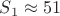 $S_1 \approx 51$