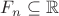$F_n\subseteq\mathbb{R}$