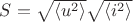 $S=\sqrt{\langle u^2\rangle}\sqrt{\langle i^2\rangle}$