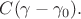 $C(\gamma-\gamma_0).$