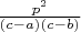 $\frac{p^2}{(c-a)(c-b)}$