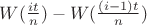 $W(\tfrac{it}{n})-W(\tfrac{(i-1)t}{n})$