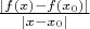 $\frac{|f(x)-f(x_0)|}{|x-x_0|}$