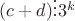$(c + d)\vdots 3^{k}$