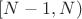$[N-1,N)$