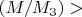 $ (M/ M_3 )>$