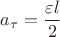 $a_{\tau}=\dfrac{\varepsilon l}{2}$