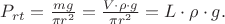 $P_{rt}=\frac{mg}{\pi r^2}=\frac{V\cdot \rho\cdot g}{\pi r^2}= L\cdot \rho\cdot g.$