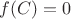 $f(C)=0$ $f(C)=0$