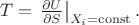 $T=\left.\frac{\partial U}{\partial S}\right|_{X_i=\operatorname{const}}.$