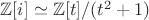 $\mathbb Z[i]\simeq \mathbb Z[t]/(t^2+1)$