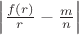 $\left|\frac{f(r)}{r}-\frac{m}{n}\right|$
