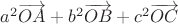 $a^2 \overrightarrow{OA}+b^2 \overrightarrow{OB}+c^2 \overrightarrow{OC}$