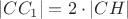 $ |CC_1|  = 2 \cdot |CH| $