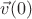 $\vec v(0)$ $\vec v(0)$