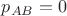 $p_{AB}=0$