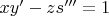 $xy'-zs'''=1$