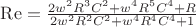 $\operatorname{Re} = \frac{2w^2 R^3 C^2 + w^4 R^5 C^4 + R}{2w^2R^2 C^2 + w^4 R^4 C^4 + 1} $
