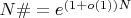 $N\#=e^{(1+o(1))N}$