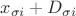 $x_{\sigma i} + D_{\sigma i}$