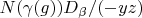 $N(\gamma(g)) D_{\beta}/(-yz)$