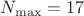 $N_{\max}=17$